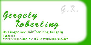 gergely koberling business card